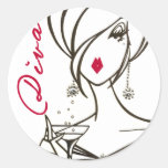 Party Time Diva stickers - Customized