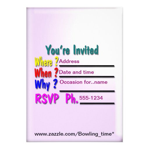 Party Time Personalized Invitation
