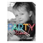 Party Time Photo Birthday Invitation invitations