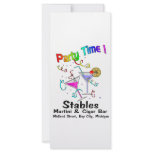 party time full color rack card