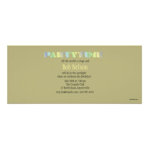 Party Time Silhouettes Invitation