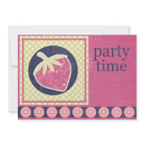 Party Time ~ Strawberry Custom Invitations