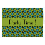 Party Time Turquoise Green Circles Cards