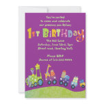 Party Train 1st Birthday Happy Party Invitation