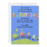 Party Train 3rd Birthday Happy third Invitation