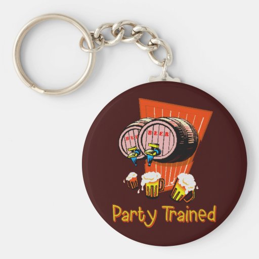Party Trained Key Chains