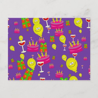 Decorative birthday party wallpaper design.