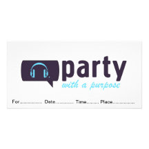 Party With a Purpose Card Photo Card