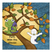 Party With the Ghouls Halloween Invitation