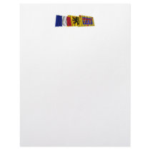 Pas-de-Calais, Nord-Pas-de-Calais & France flags Letterhead Design