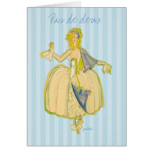 Pas de deux Thank usted tarjetas