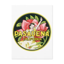 Pasadena California Vintage Luggage Label postcards