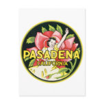 Pasadena California Vintage Luggage Label Post Cards