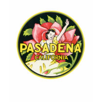 Pasadena California Vintage Luggage Label t-shirts