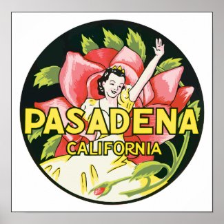 Pasadena California, Vintage print