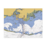 Pascagoula,Mississippi Nautical Chart Postcard