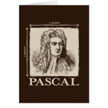 Pascal = 1 newton per square meter math joke greeting cards