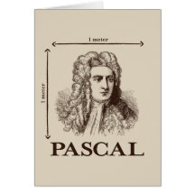 Pascal = 1 newton per square meter math joke cards
