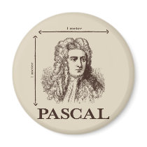 Pascal = 1 newton per square meter math joke magnet