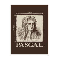 Pascal = 1 newton per square meter math joke postcards