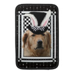 Pascua - algún conejito le ama - golden retriever fundas MacBook