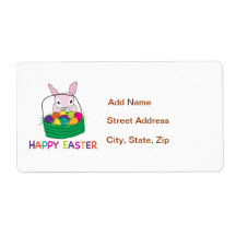 Pascua feliz etiqueta de envío