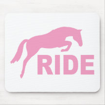 PASEO con el caballo de salto (rosa) Alfombrillas De Ratones