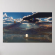 Paseo del globo sobre los lagos poster