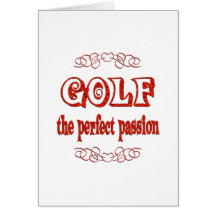 Pasión del golf tarjeta