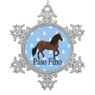 Paso Fino Bay Horse White Christmas Trees Ornaments
