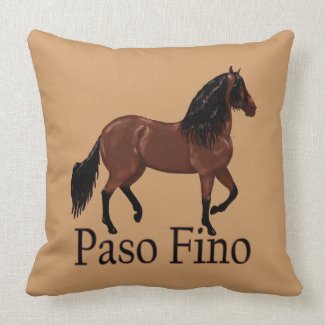 Bay Paso Fino throw pillow