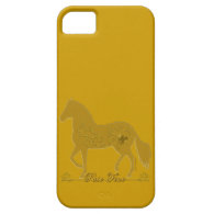 Paso Fino Gold Silhouette Heart iPhone 5/5S Cases