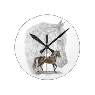 Paso Fino Horse Art Wall Clock