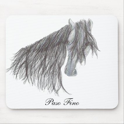 Paso Fino Horse Drawing Mouse Pad