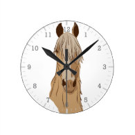 Paso Fino Horse Face Round Wall Clock