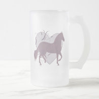 Paso Fino Horse Heart Grungy Mauve Coffee Mug