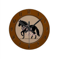 Paso Fino Horse Round Wall Clocks