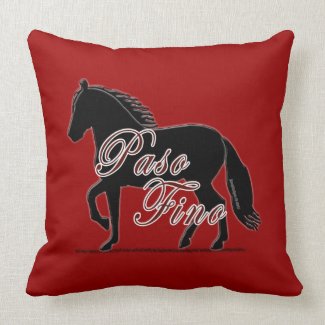 Paso Fino Horse Silhouette Throw Pillow