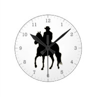 Paso Fino Horse Silhouette Rider Clocks