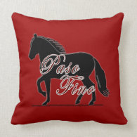 Paso Fino Horse Silhouette Throw Pillow