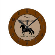 Paso Fino Horses - Personalize It Round Wallclock