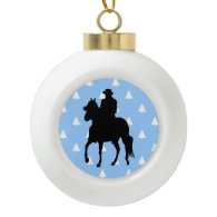 Paso Fino Rider White Christmas Trees Ornament