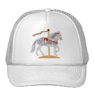 Paso Fino Rose Scroll Carousel Horse Trucker Hat