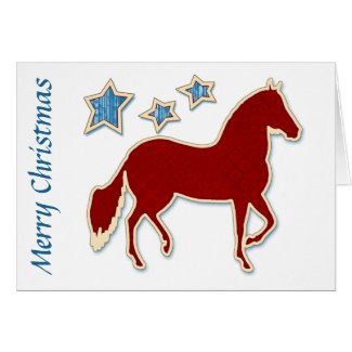 Paso Fino Horse and Stars Christmas Greeting Cards