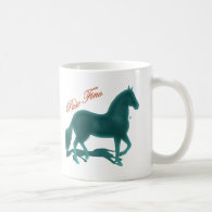 Paso Fino Teal Silhouette Shadow Mugs