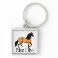 Paso Horse Buckskin Paso Fino Keychains