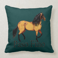 Paso Horse Buckskin Paso Fino Throw Pillow