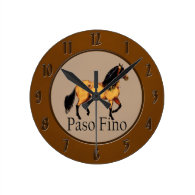 Paso Horse Buckskin Paso Fino Wall Clock