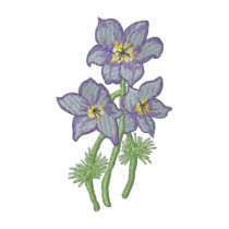 Pasque Flower embroidered shirts