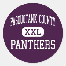 Pasquotank County - Panthers - Elizabeth City Round Stickers